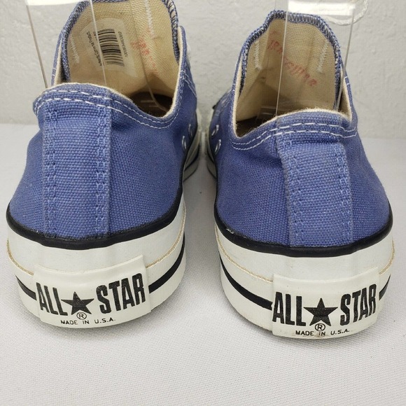 VINTAGE CONVERSE ALL STAR MADE IN THE USA Low Top Blue Canvas Sneakers main image 5